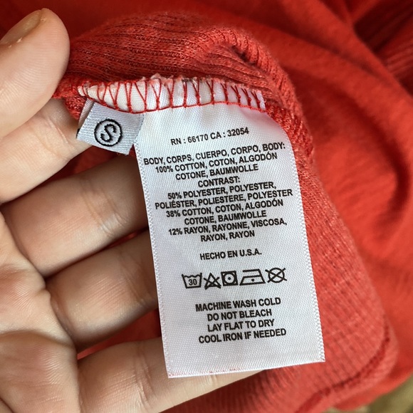 Anthropologie t.la Short Sleeve Mixed Knit Tee Sz Small - Picture 7 of 7